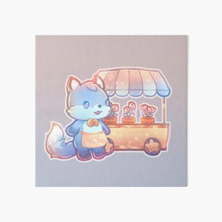 Item preview, flower cart fox designed and sold by NauticalSorbet.