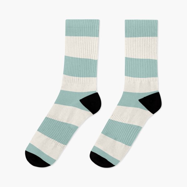 Item preview, Turquoise and cream nautical stripes designed and sold by Home Cyn Home.
