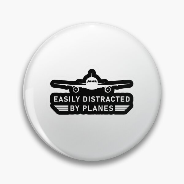 Item preview, Easily Distracted by Planes: Aviation Lover Sticker designed and sold by Aviation-Lover.