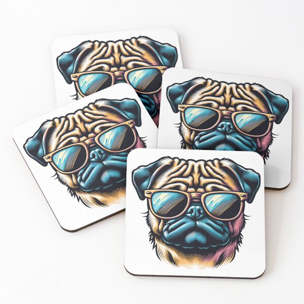 Item preview, Pug with Sunglasses designed and sold by PassionforLove.