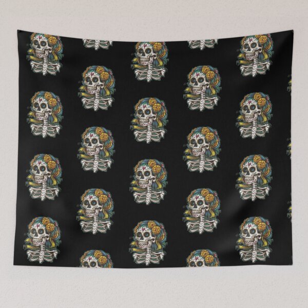 Item preview, Craneo Dia De Muertos Design in Style of Wayang Kulit designed and sold by Peter Stawicki.