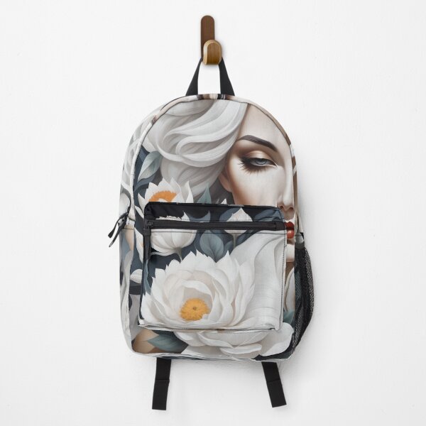 Item preview, Geometric white woman portrait, expressionist art designed and sold by lonelymoony.