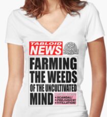 Tabloid News Women's Fitted V-Neck T-Shirt