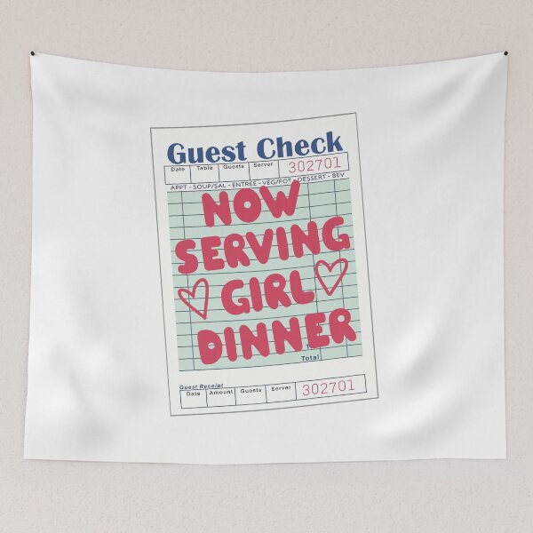 Item preview, Guest Check Girl Dinner designed and sold by Katherine Mandeville.