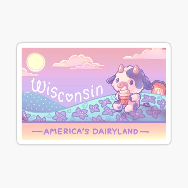 Vista previa del artículo con la obra «Linda vaca helada de Wisconsin», diseñado y vendido por NauticalSorbet.