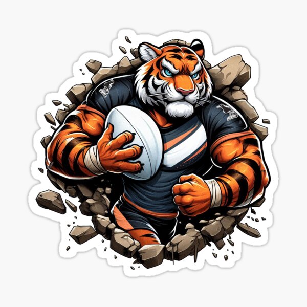 Item preview, Wests Tigers Smash Through designed and sold by musclestache.