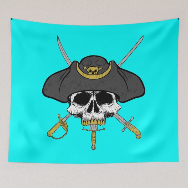 Item preview, Dagger Mouth Jolly Roger (Cyan) designed and sold by MurpheusTech.