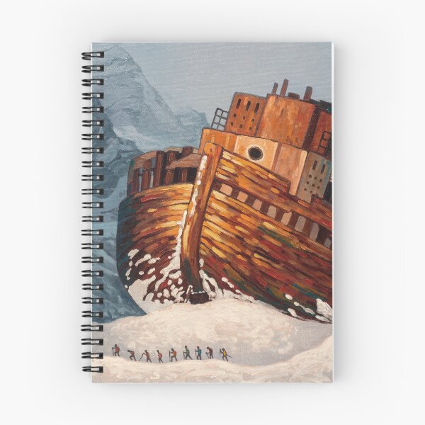 Item preview, Snow mountain shipwreck fantasy oil painting designed and sold by Yue Zeng Art Studio.
