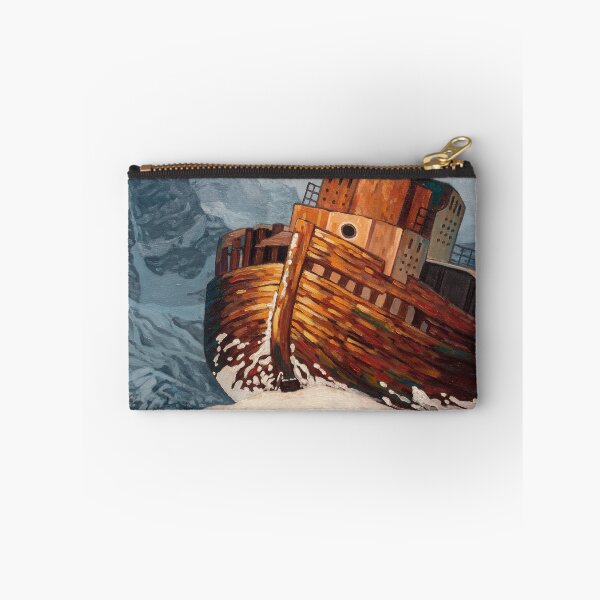 Item preview, Snow mountain shipwreck fantasy oil painting designed and sold by Yue Zeng Art Studio.