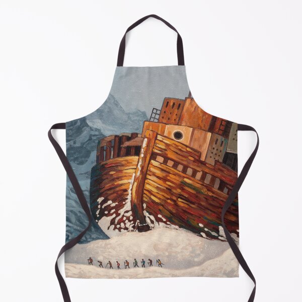 Item preview, Snow mountain shipwreck fantasy oil painting designed and sold by Yue Zeng Art Studio.