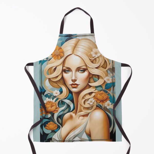 Item preview, Geometric blonde woman portrait, expressionist art designed and sold by lonelymoony.