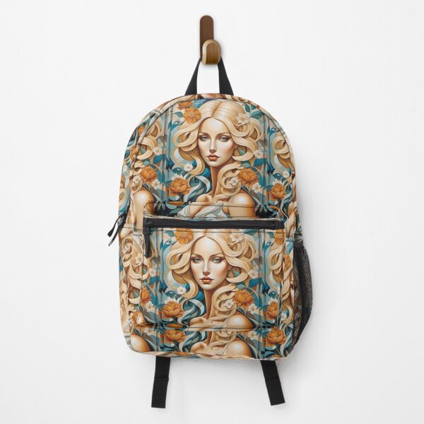 Item preview, Geometric blonde woman portrait, expressionist art designed and sold by lonelymoony.