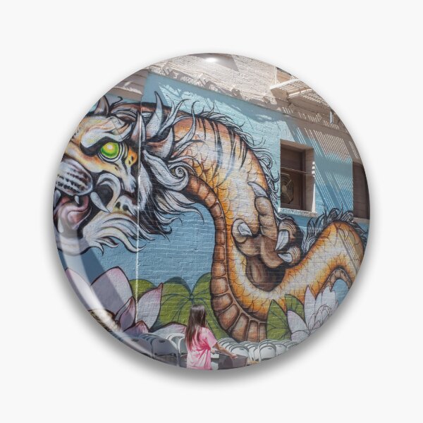 Item preview, San Francisco, California Chinatown Tiger Lily Street Art  designed and sold by bayviewmedia.