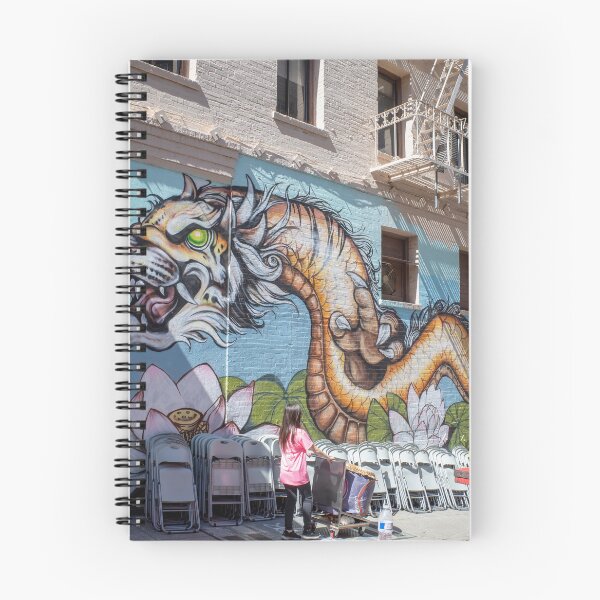 Item preview, San Francisco, California Chinatown Tiger Lily Street Art  designed and sold by bayviewmedia.