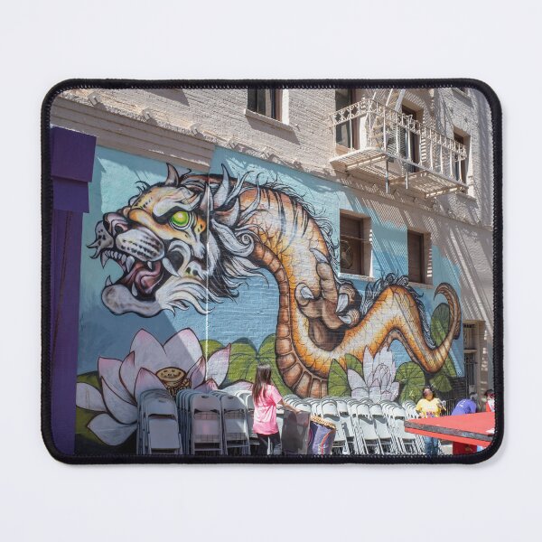 Item preview, San Francisco, California Chinatown Tiger Lily Street Art designed and sold by bayviewmedia.