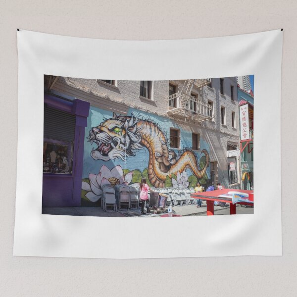 Item preview, San Francisco, California Chinatown Tiger Lily Street Art  designed and sold by bayviewmedia.