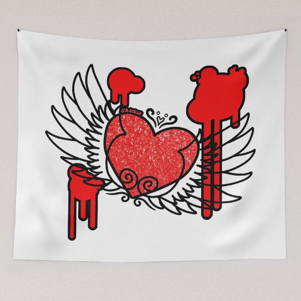 Item preview, Winged Heart (Red and Black Version) designed and sold by JanGrackle.