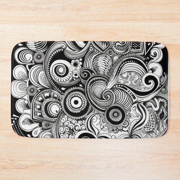 Aperçu de l'œuvre Design complexe en noir et blanc créée et vendue par PrettyPinkSkies.