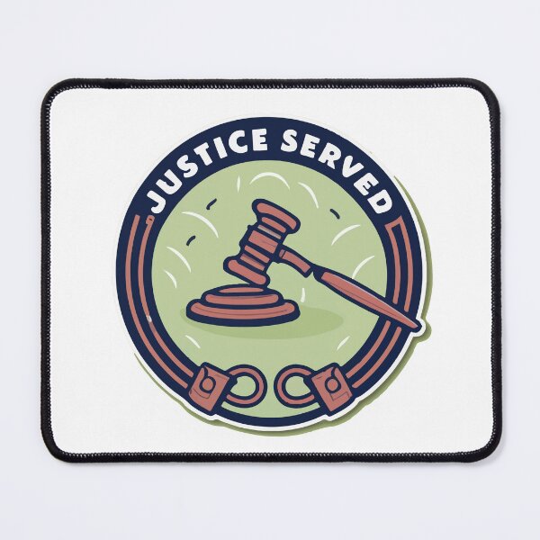 Item preview, Justice Served Handcuffs and Gavel Minimalist Design designed and sold by NiftyWrx.