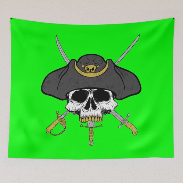 Item preview, Dagger Mouth Jolly Roger (Lime) designed and sold by MurpheusTech.
