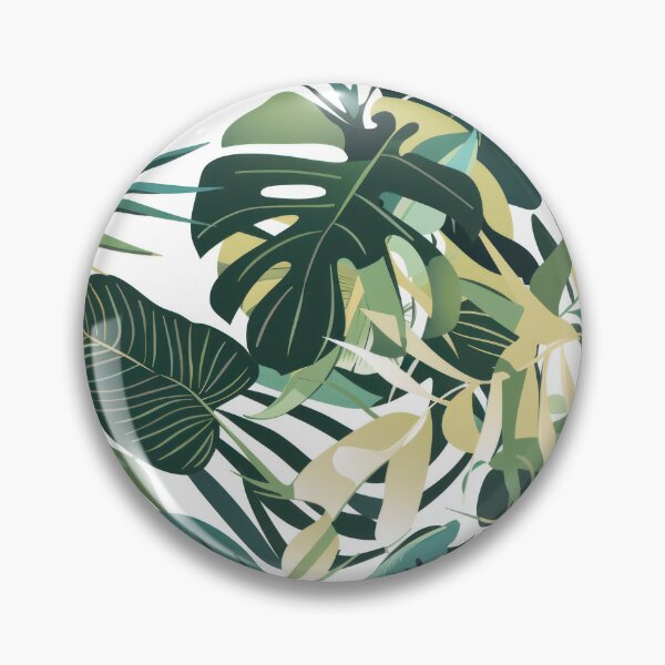 Item preview, Green Tropical Leaves Pattern designed and sold by Retrocranio.