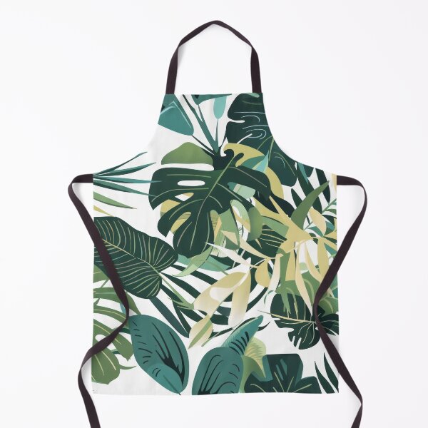 Item preview, Green Tropical Leaves Pattern designed and sold by Retrocranio.
