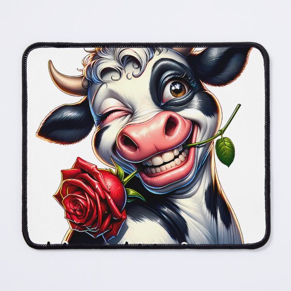 Item preview, Cute Cow with rose! designed and sold by fribabywonder.