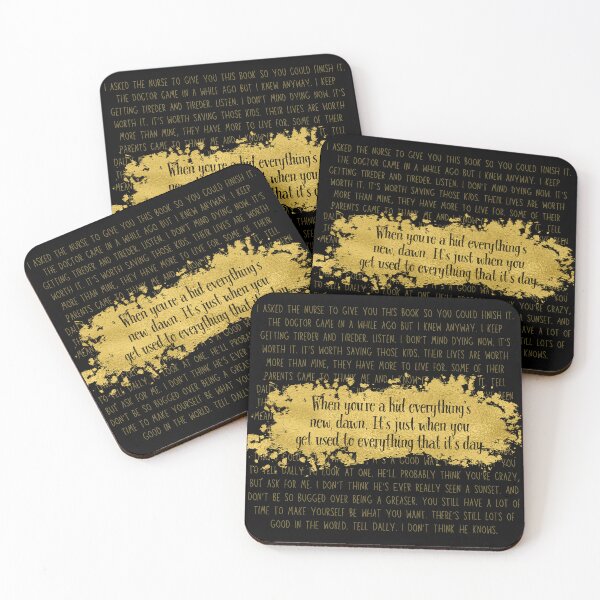 Item preview, Everything's New, Dawn - Johnny's Letter Print (Black Quote, Gold Text) designed and sold by playfruit.