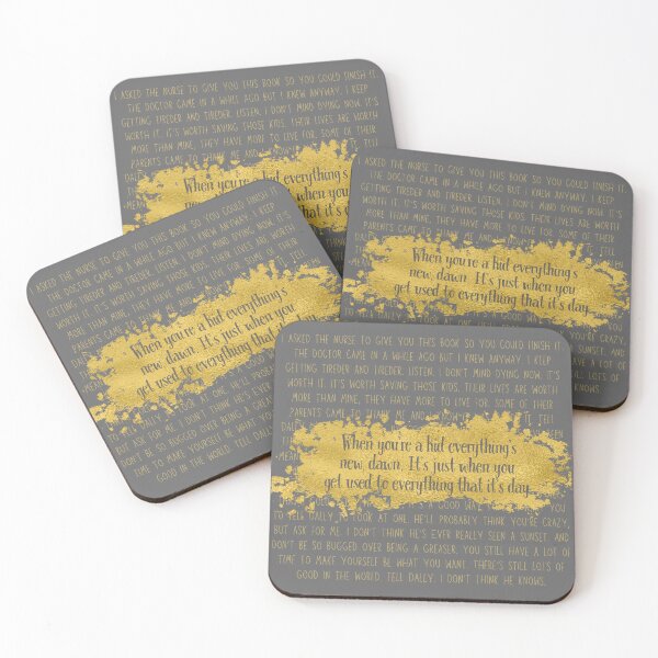 Item preview, Everything's New, Dawn - Johnny's Letter Print (Gray Quote, Gold Text) designed and sold by playfruit.