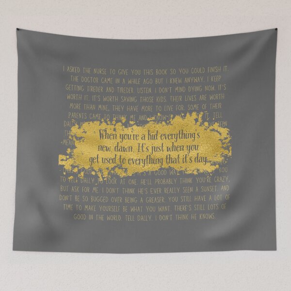 Item preview, Everything's New, Dawn - Johnny's Letter Print (Gray Quote, Gold Text) designed and sold by playfruit.