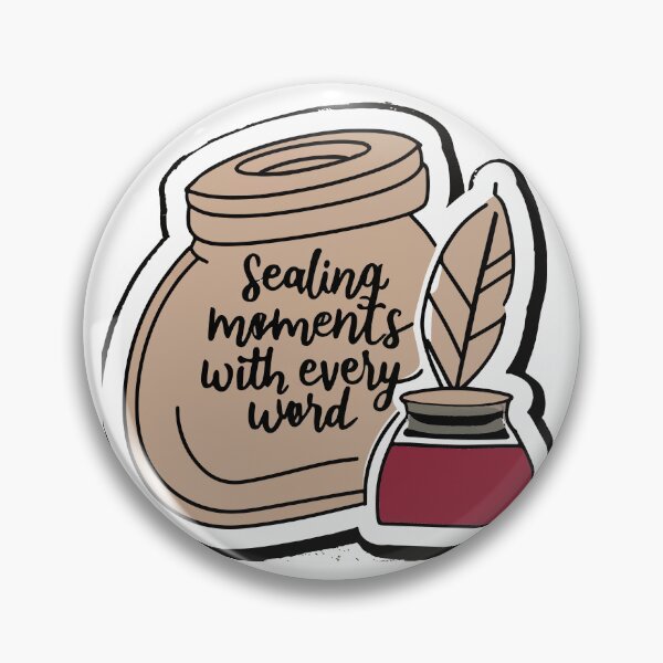 Item preview, Calligraphy Quill & Inkpot - Sealing Moments Quote designed and sold by NiftyWrx.