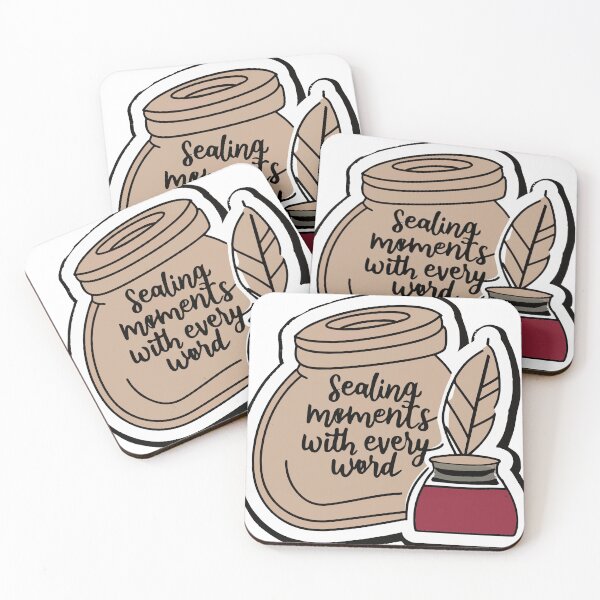 Item preview, Calligraphy Quill & Inkpot - Sealing Moments Quote designed and sold by NiftyWrx.