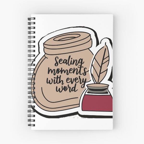 Item preview, Calligraphy Quill & Inkpot - Sealing Moments Quote designed and sold by NiftyWrx.