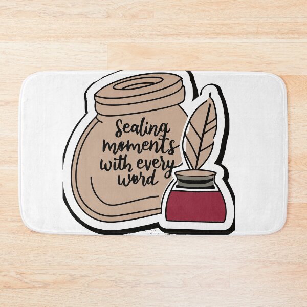 Item preview, Calligraphy Quill & Inkpot - Sealing Moments Quote designed and sold by NiftyWrx.