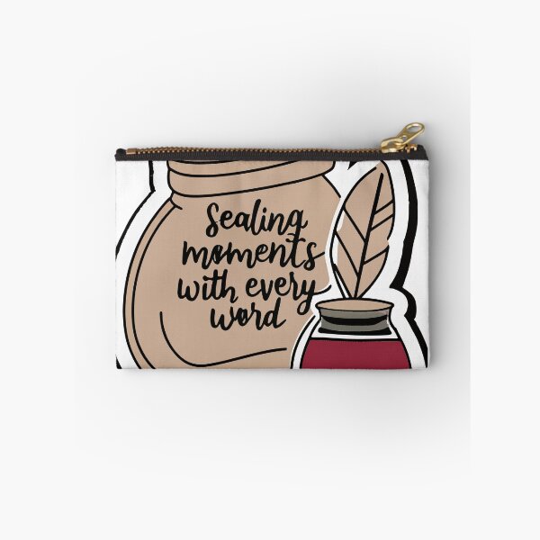 Item preview, Calligraphy Quill & Inkpot - Sealing Moments Quote designed and sold by NiftyWrx.