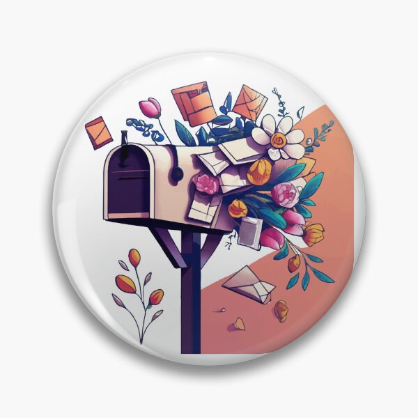 Item preview, Overflowing Mailbox with Letters & Flowers Digital Art designed and sold by NiftyWrx.