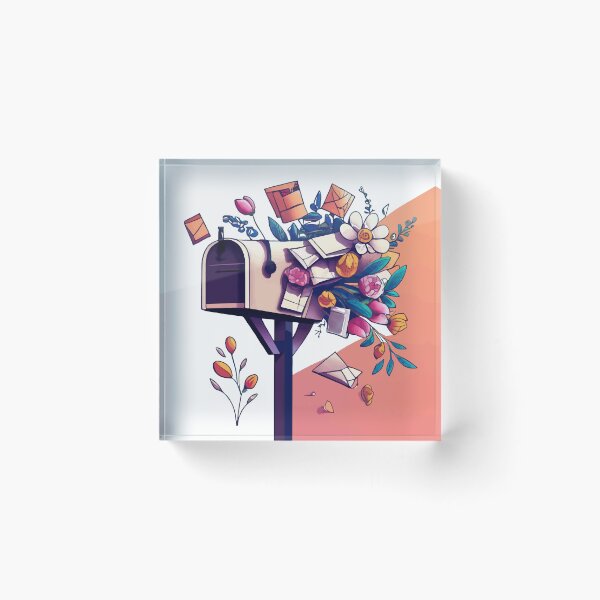 Item preview, Overflowing Mailbox with Letters & Flowers Digital Art designed and sold by NiftyWrx.