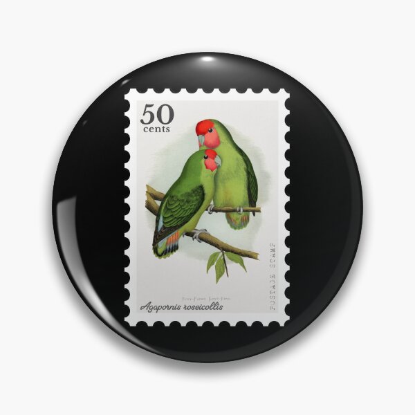 Item preview, Rosy-Faced Love-Bird (Agapornis roseicollis) Stamp designed and sold by RabbitK.