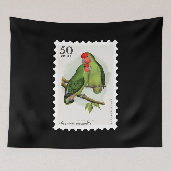 Item preview, Rosy-Faced Love-Bird (Agapornis roseicollis) Stamp designed and sold by RabbitK.