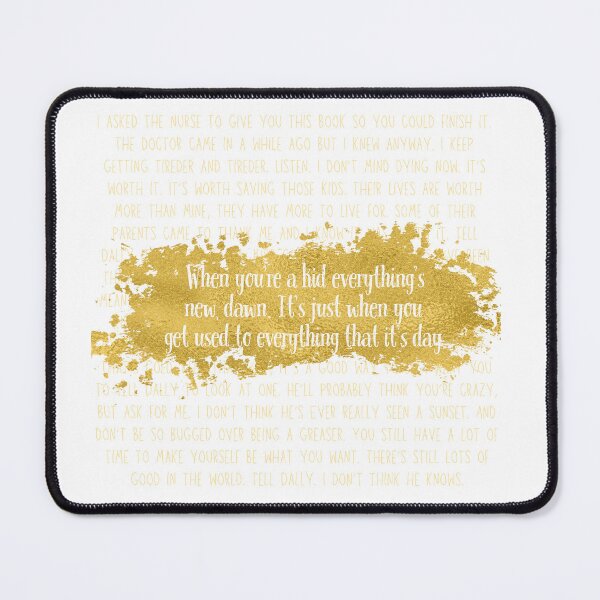 Item preview, Everything's New, Dawn - Johnny's Letter Print (White Quote, Gold Text) designed and sold by playfruit.