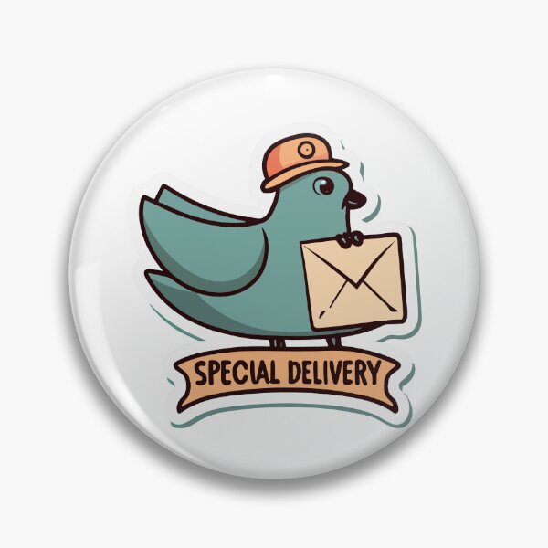 Item preview, Whimsical Messenger Pigeon Special Delivery Cartoon Sticker designed and sold by NiftyWrx.
