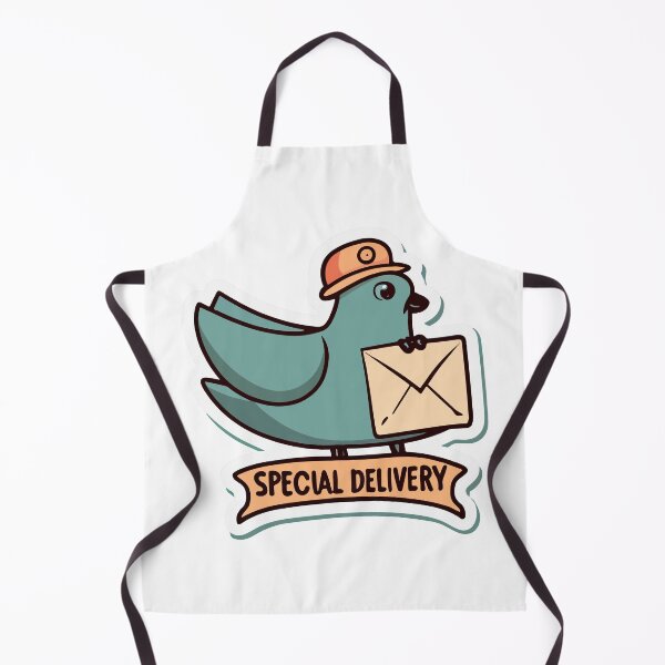Item preview, Whimsical Messenger Pigeon Special Delivery Cartoon Sticker designed and sold by NiftyWrx.