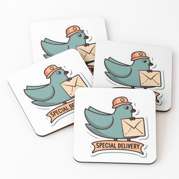 Item preview, Whimsical Messenger Pigeon Special Delivery Cartoon Sticker designed and sold by NiftyWrx.