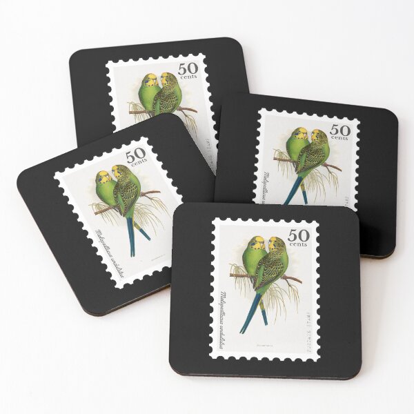 Item preview, Budgerigar (Melopsittacus undulatus) Stamp designed and sold by RabbitK.