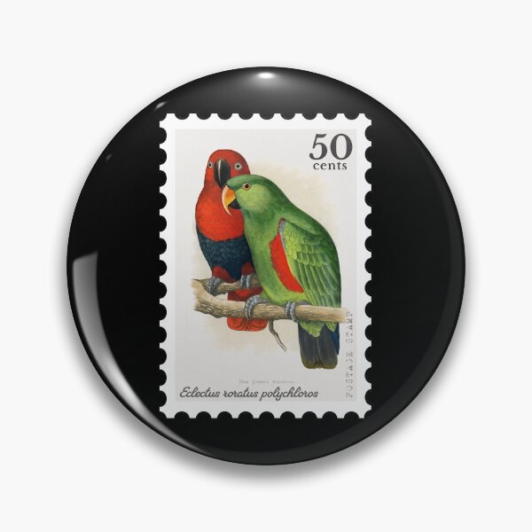 Item preview, New Guinea Eclectus (Eclectus roratus polychloros) Stamp designed and sold by RabbitK.