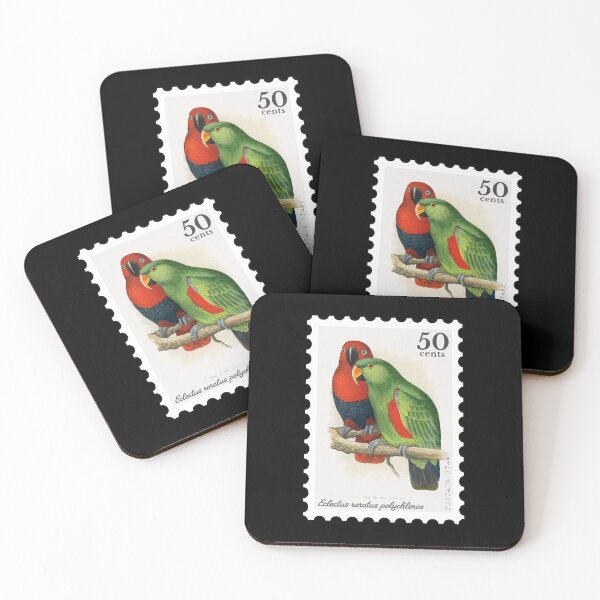 Item preview, New Guinea Eclectus (Eclectus roratus polychloros) Stamp designed and sold by RabbitK.