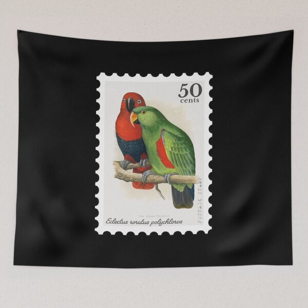 Item preview, New Guinea Eclectus (Eclectus roratus polychloros) Stamp designed and sold by RabbitK.