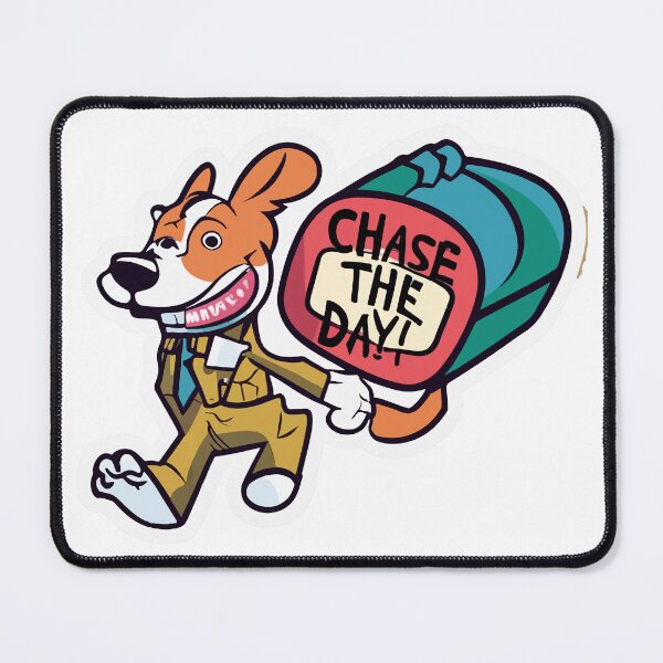 Item preview, Chase the Day - Playful Dog and Postman Anime Design designed and sold by NiftyWrx.
