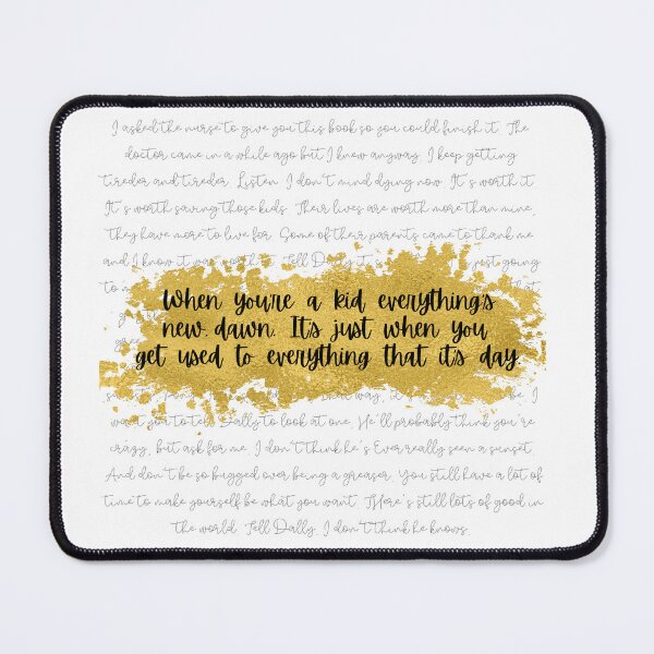 Item preview, Everything's New, Dawn - Johnny's Letter Cursive (Black Quote, Black Text) designed and sold by playfruit.