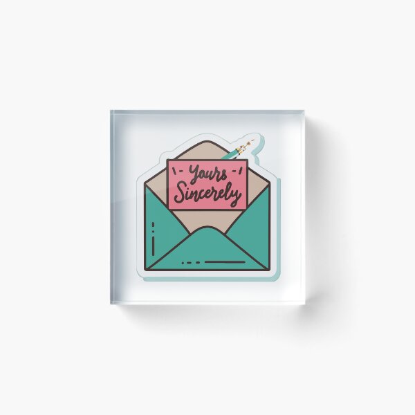 Item preview, Yours Sincerely - Classic Pen and Envelope Minimalist Design designed and sold by NiftyWrx.